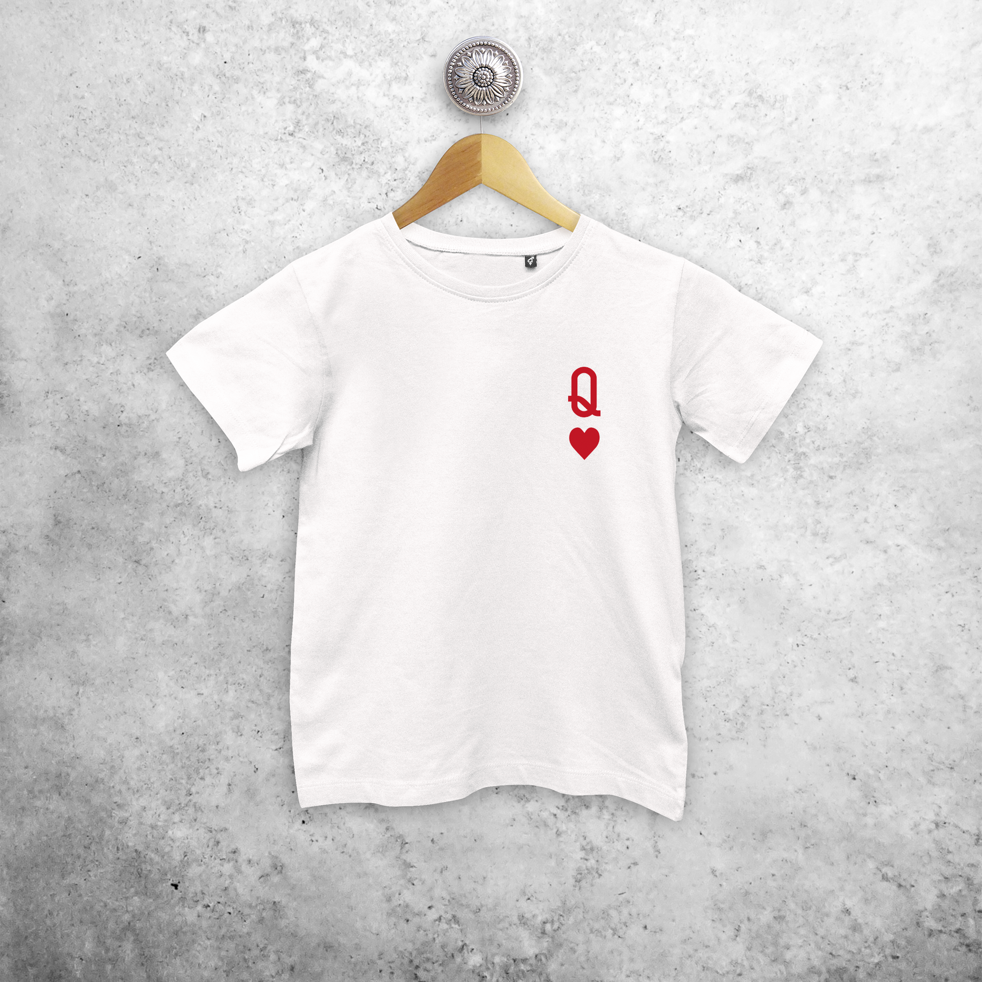 'Queen of hearts' kids shortsleeve shirt