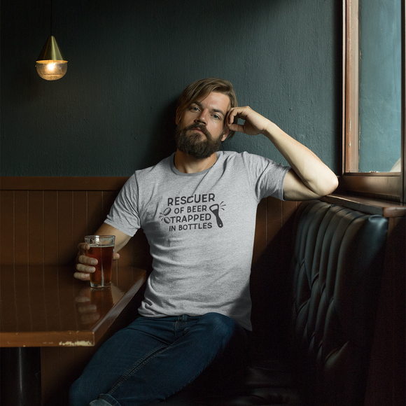 'Rescuer of beer trapped in bottles' adult shirt