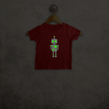 Robot glow in the dark baby shortsleeve shirt