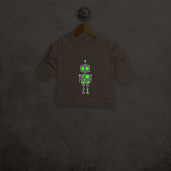 Robot glow in the dark baby sweater