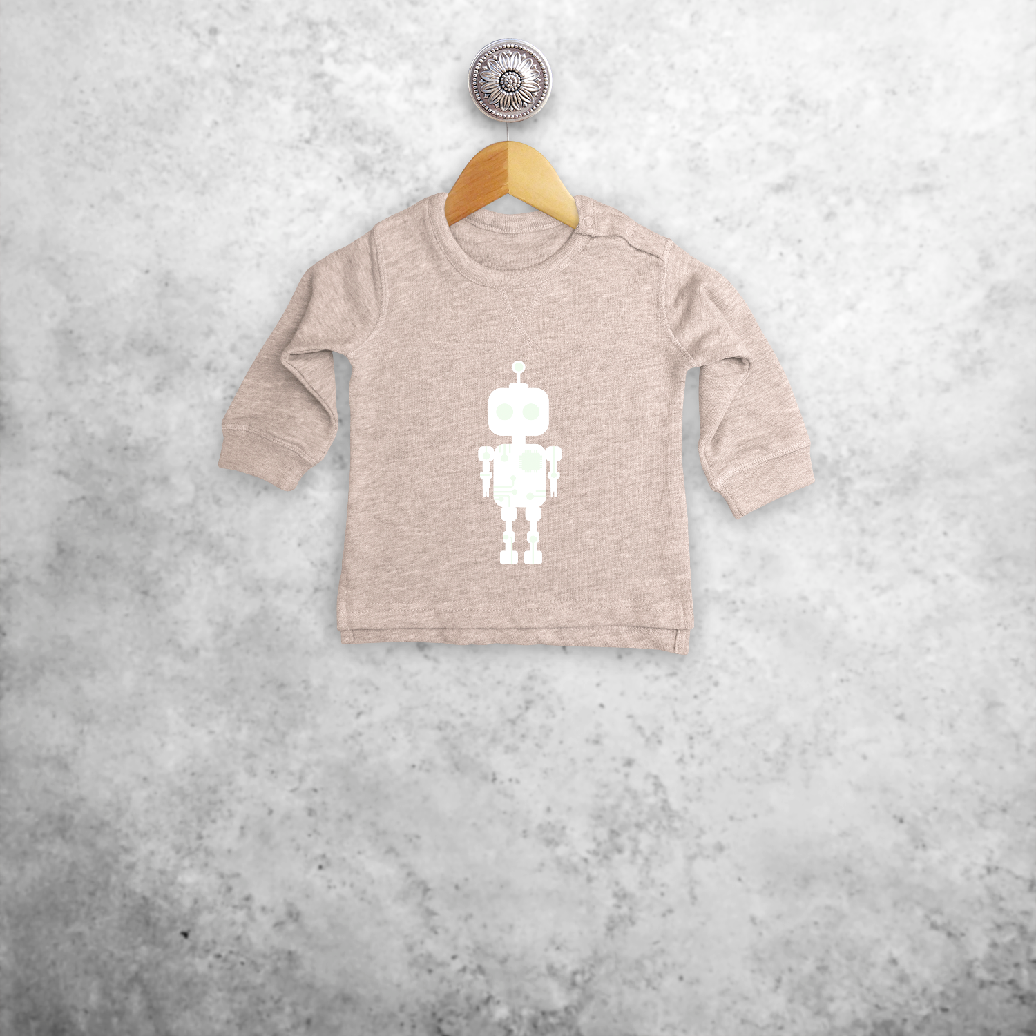 Robot glow in the dark baby sweater