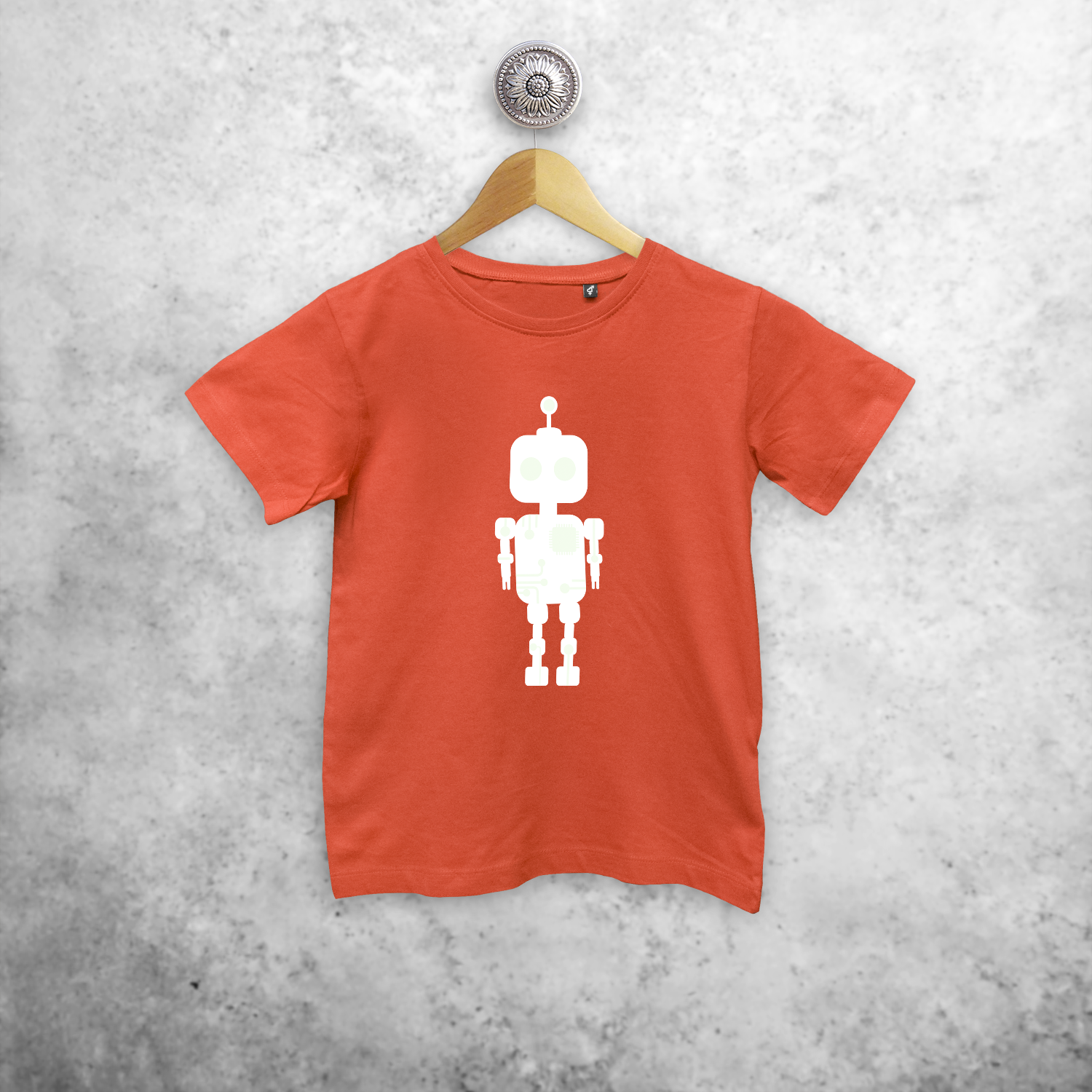 Robot glow in the dark kids shortsleeve shirt