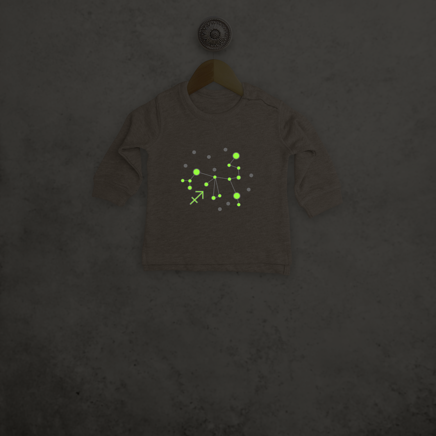 Star sign glow in the dark baby sweater