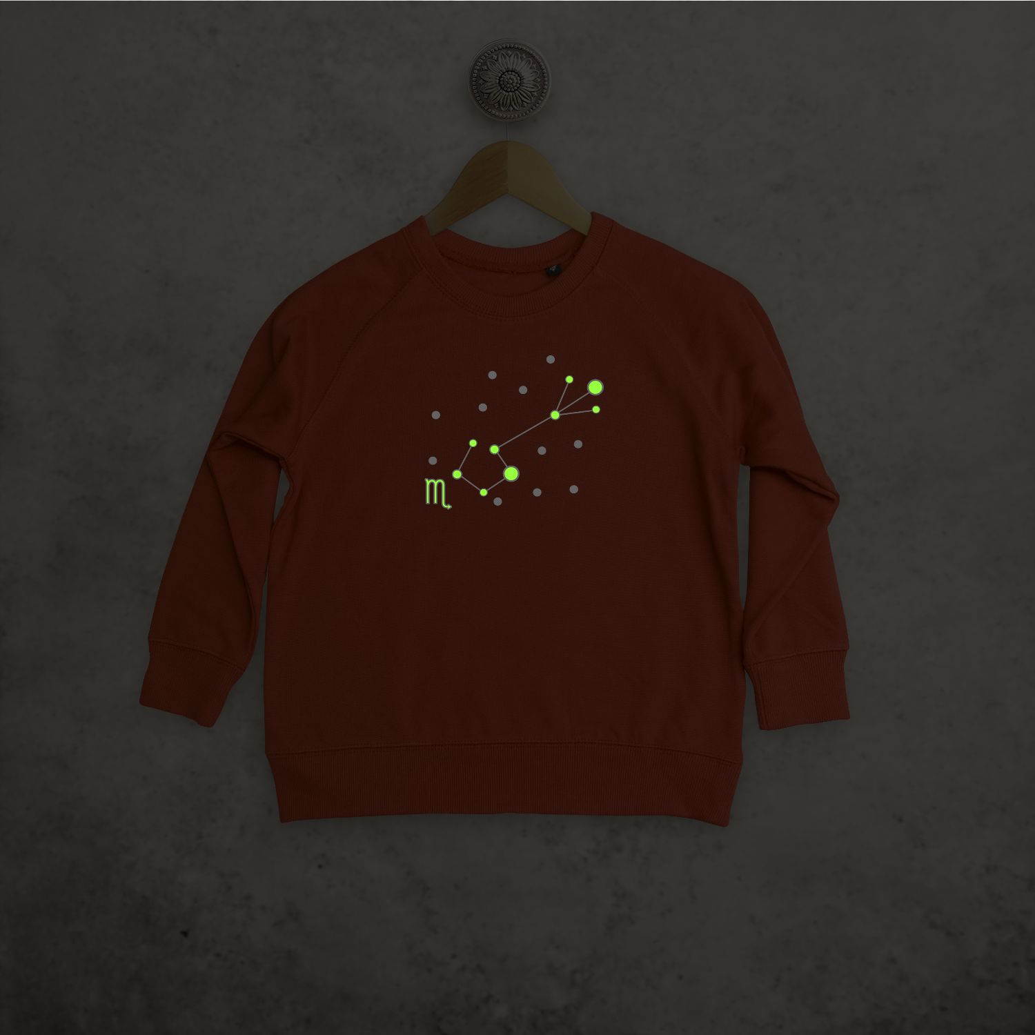 Star sign glow in the dark kids sweater