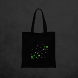 Star sign glow in the dark tote bag