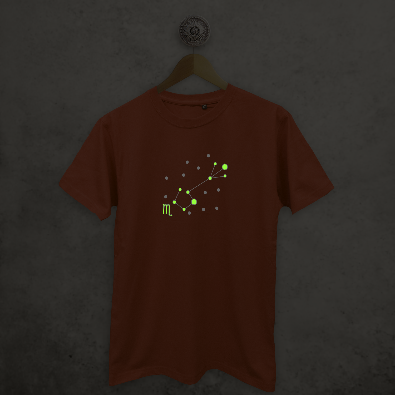 Star sign glow in the dark adult shirt