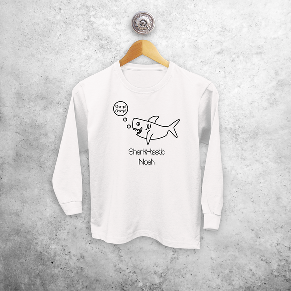 'Sharktastic' kids longsleeve shirt