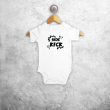 'Side kick' baby shortsleeve bodysuit