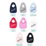 Colour options for baby or toddler bibs by KMLeon.