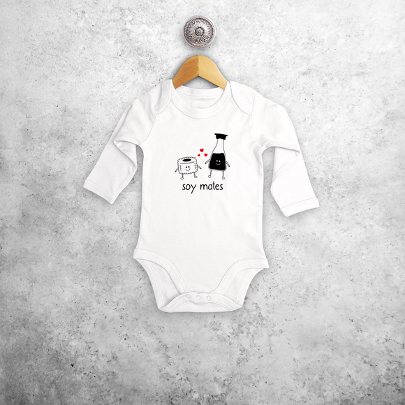 'Soy mates' baby longsleeve bodysuit