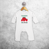 'Strawberries are my jam' baby romper