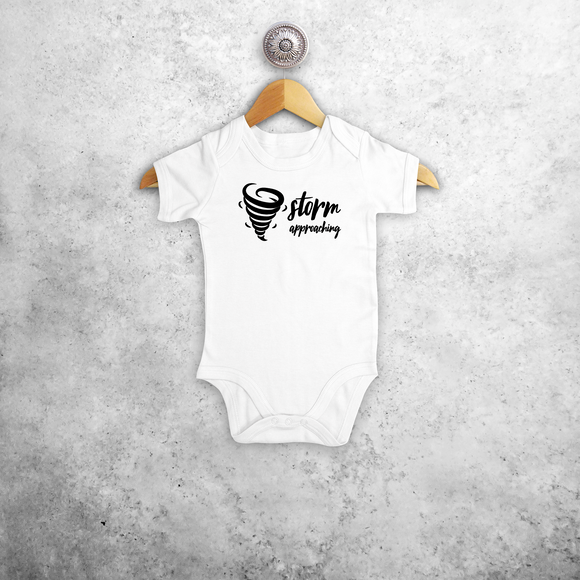 'Storm approaching' baby shortsleeve bodysuit