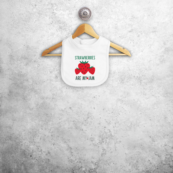 'Strawberries are my jam' baby bib