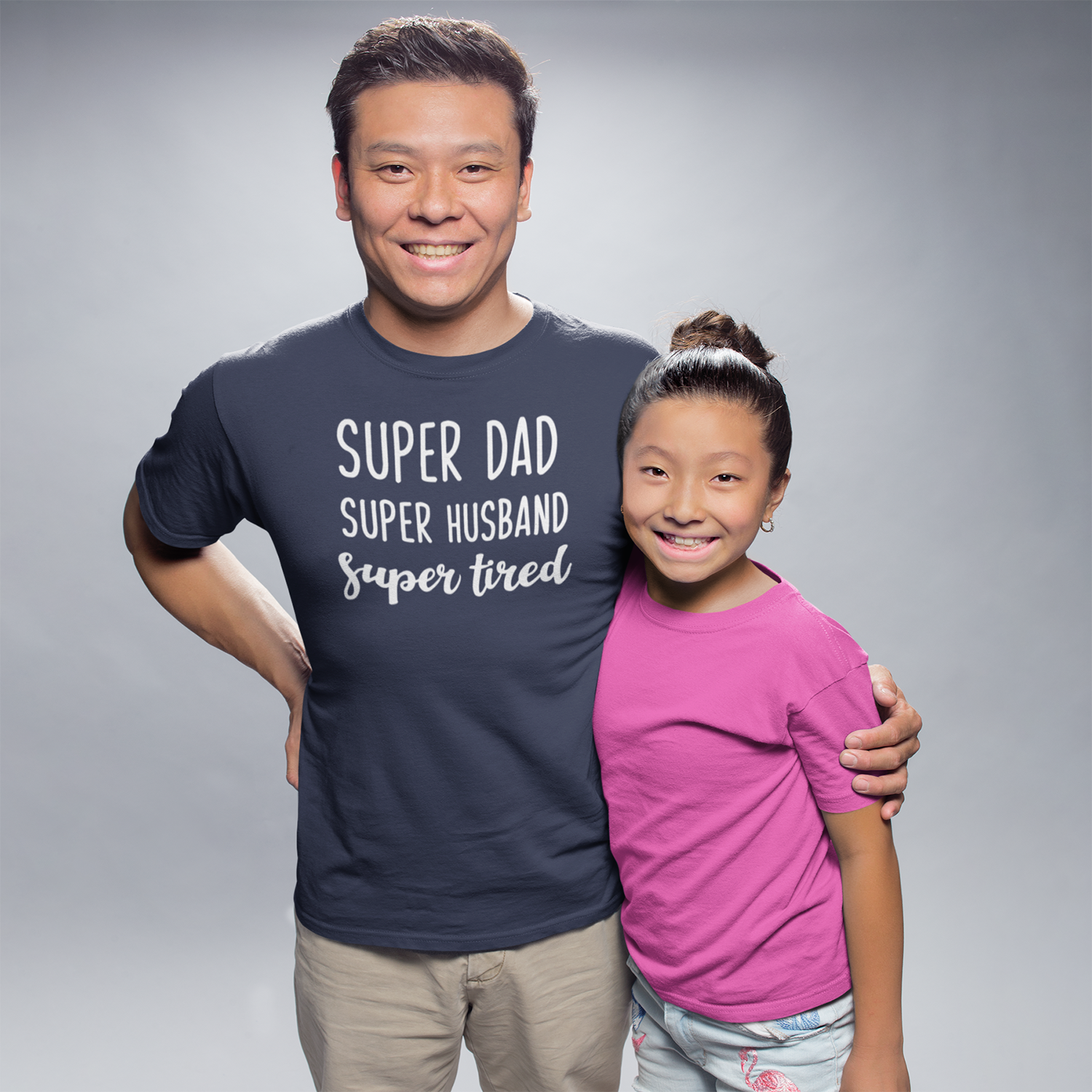 'Super dad / Super husband / Super tired' adult shirt