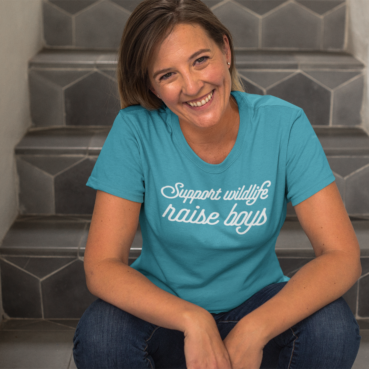 'Support wildlife, raise boys' adult shirt