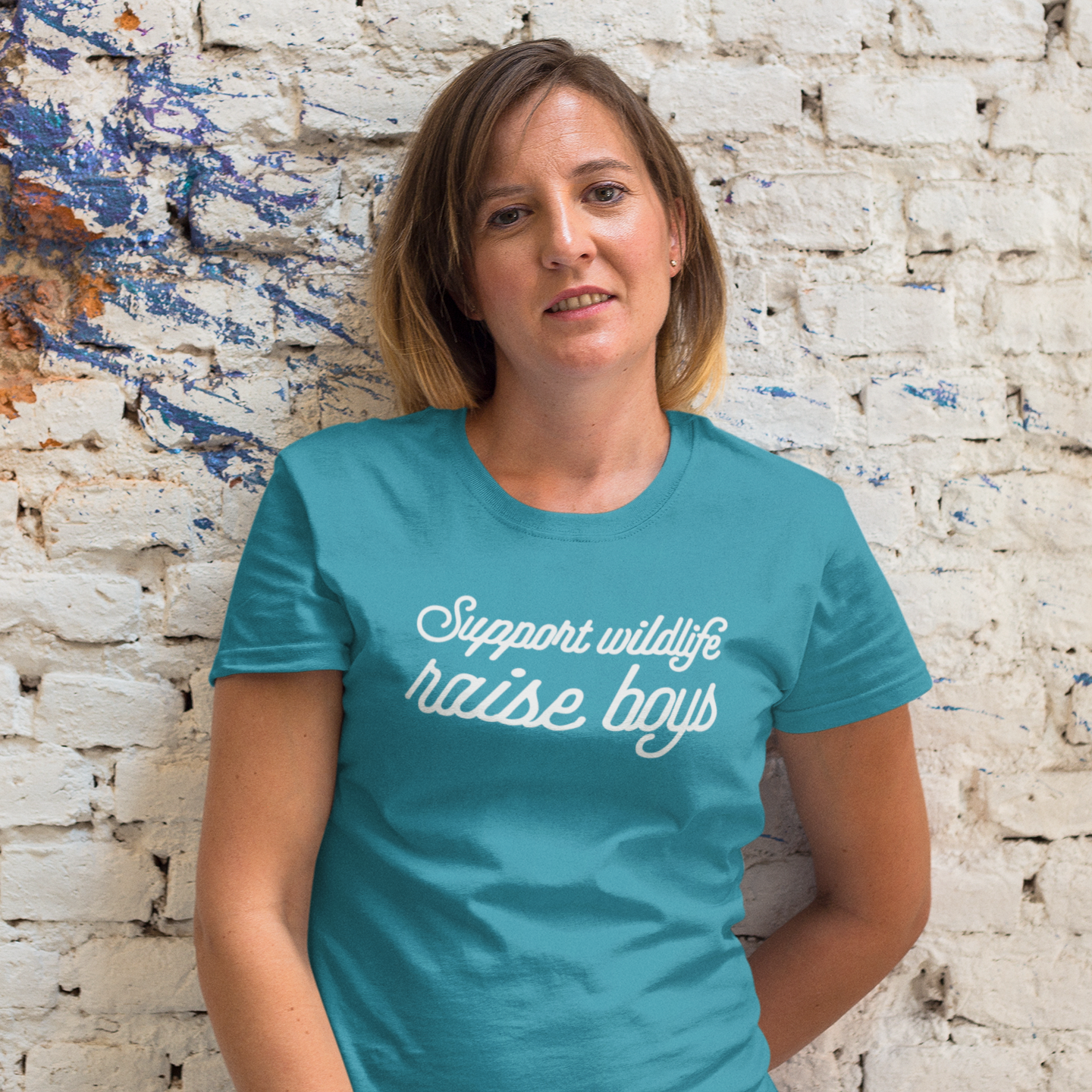 'Support wildlife, raise boys' adult shirt