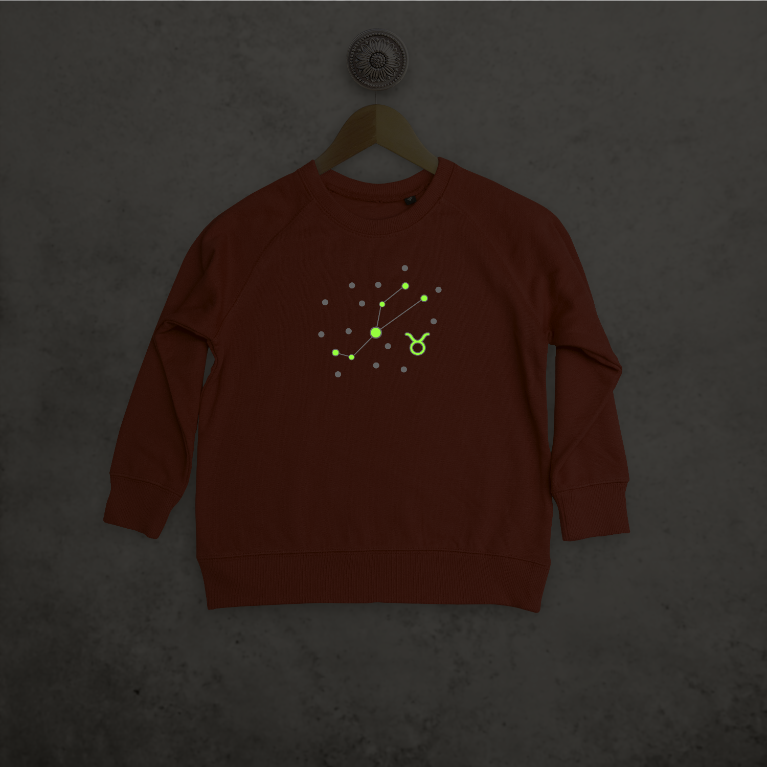 Star sign glow in the dark kids sweater