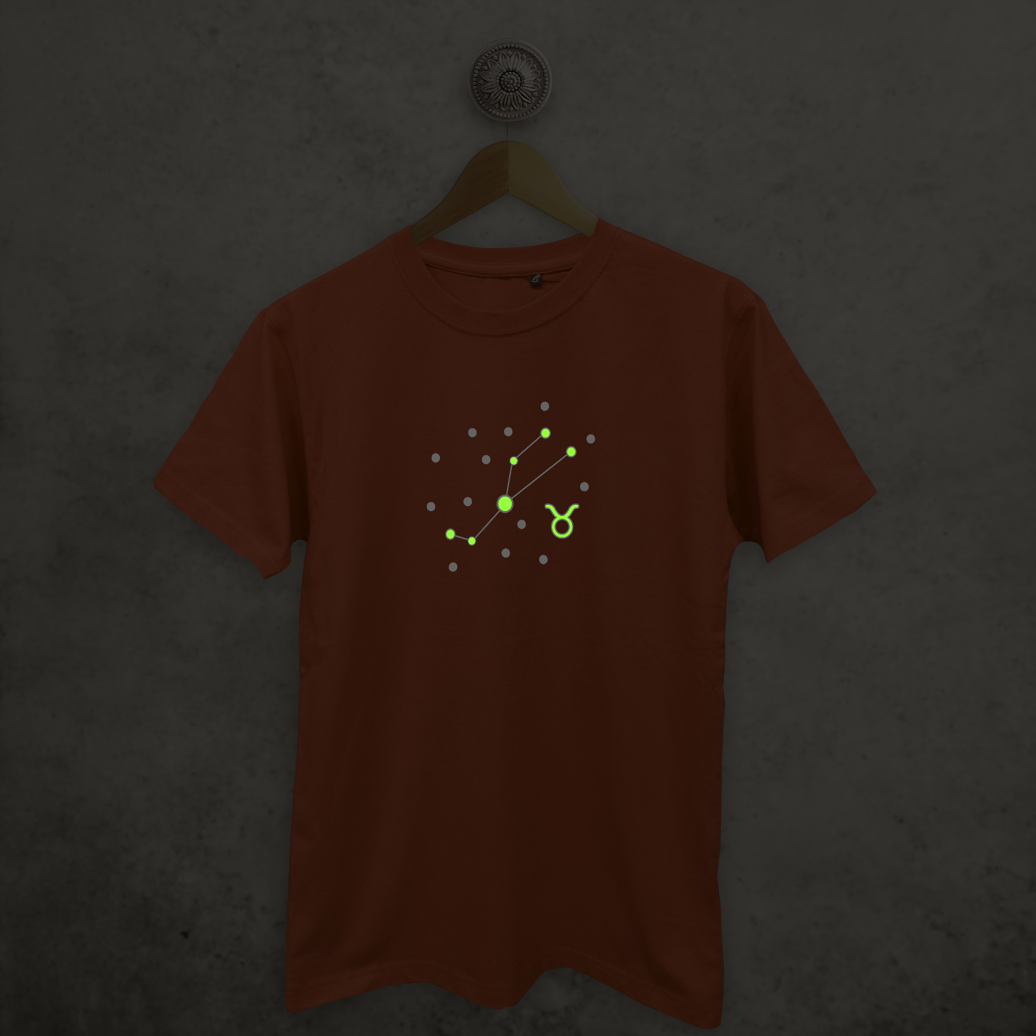 Star sign glow in the dark adult shirt