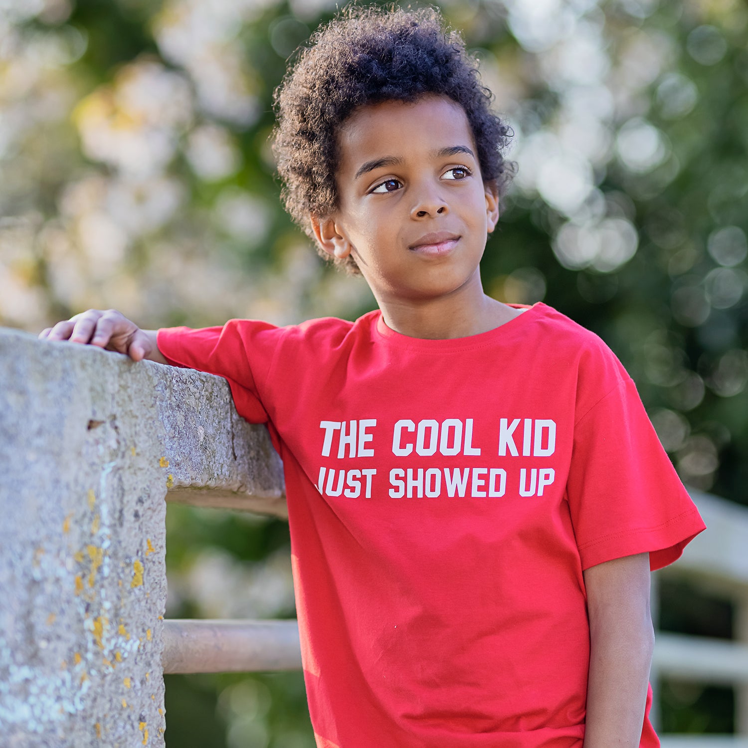 'The cool kid just showed up' kids shortsleeve shirt