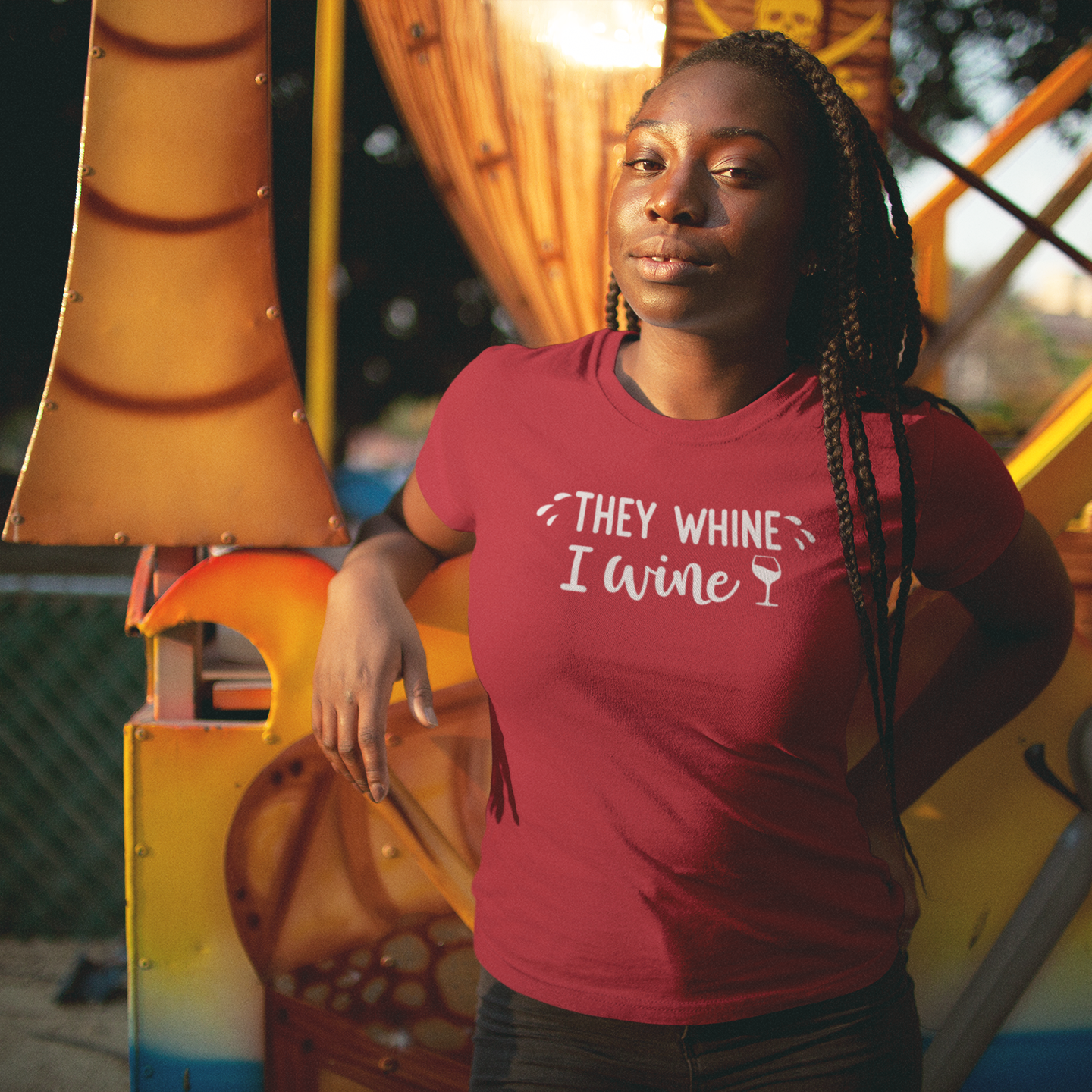 'They whine - I wine' adult shirt