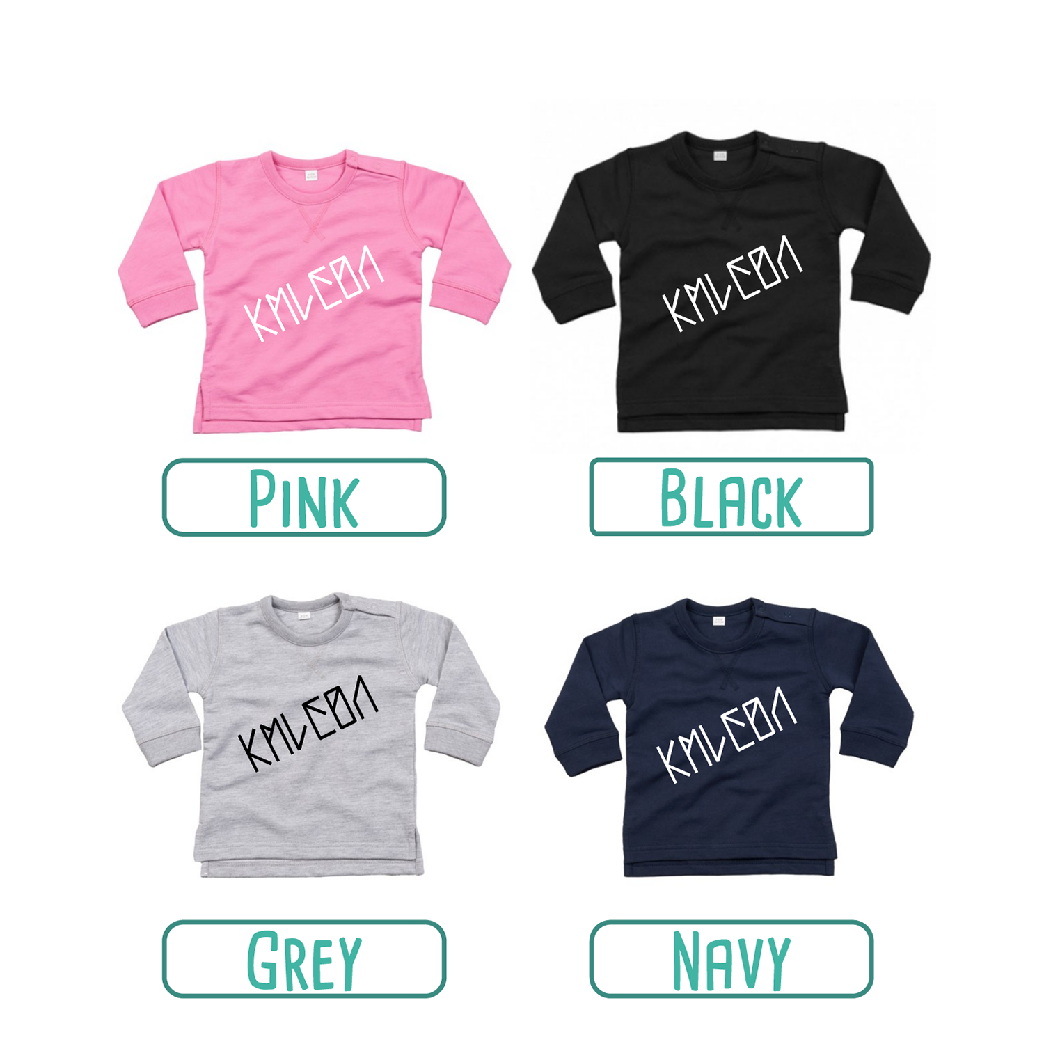 'GRL PWR' baby sweater