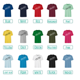 Colour options for adult shirts with short sleeves by KMLeon.