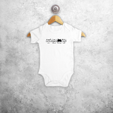 'Un deux trois cat' baby shortsleeve bodysuit