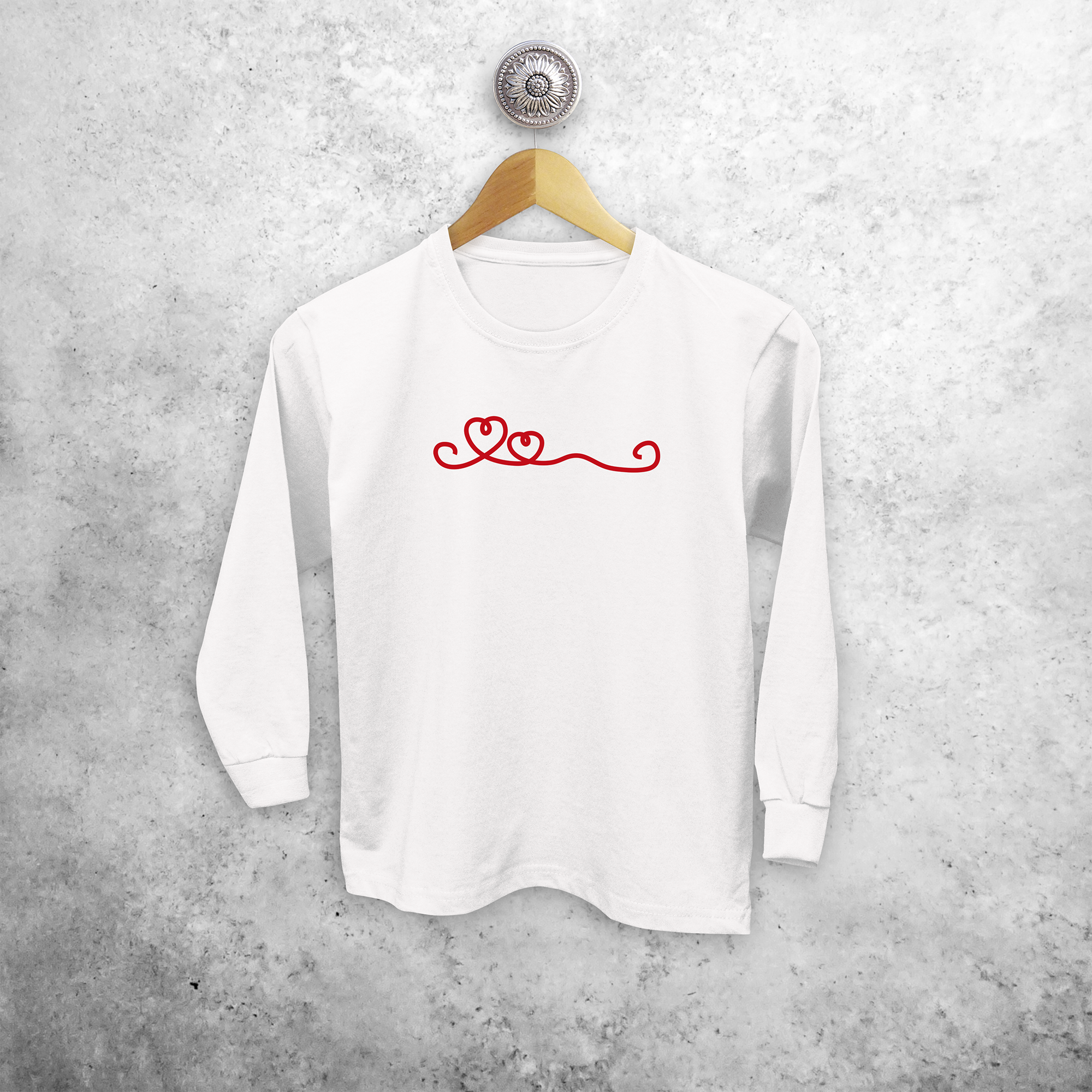 Curly heart kids longsleeve shirt