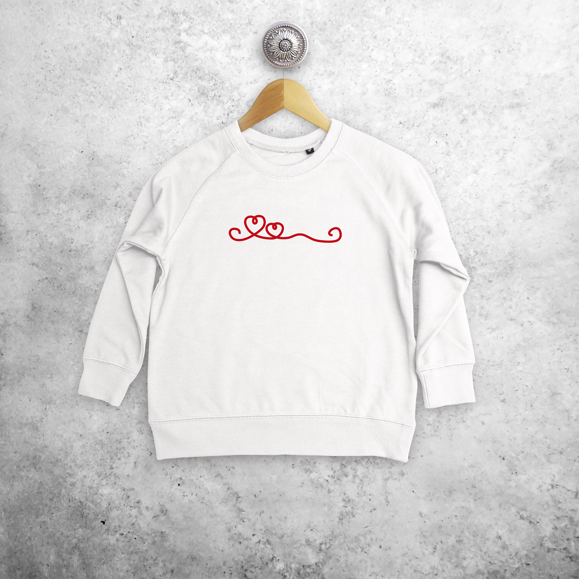 Curly heart kids sweater