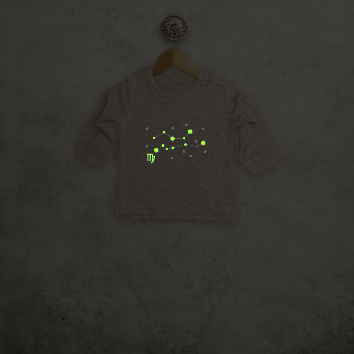 Star sign glow in the dark baby sweater