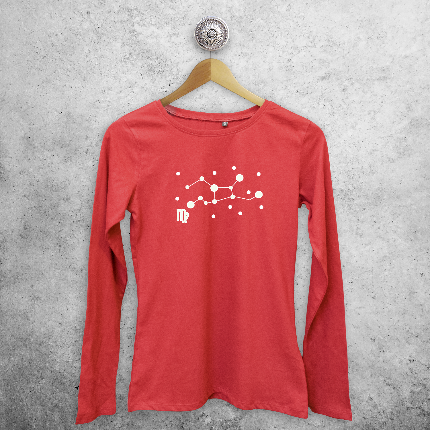 Star sign glow in the dark adult longsleeve shirt