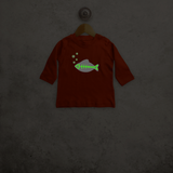 Fish glow in the dark baby longsleeve shirt