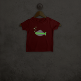 Fish glow in the dark baby shortsleeve shirt