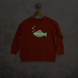 Fish glow in the dark kids sweater