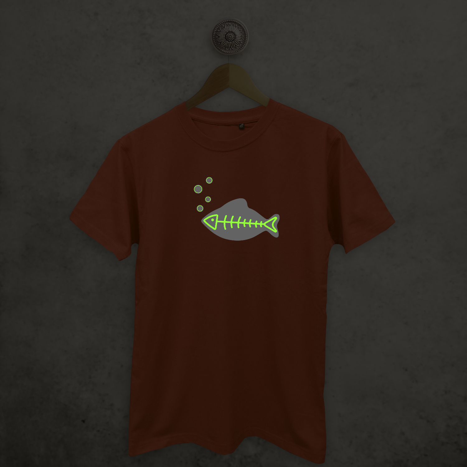 Fish glow in the dark adult shirt