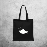 Fish glow in the dark tote bag