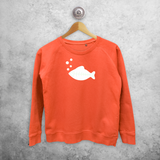 Fish glow in the dark sweater