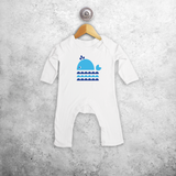 Whale baby romper