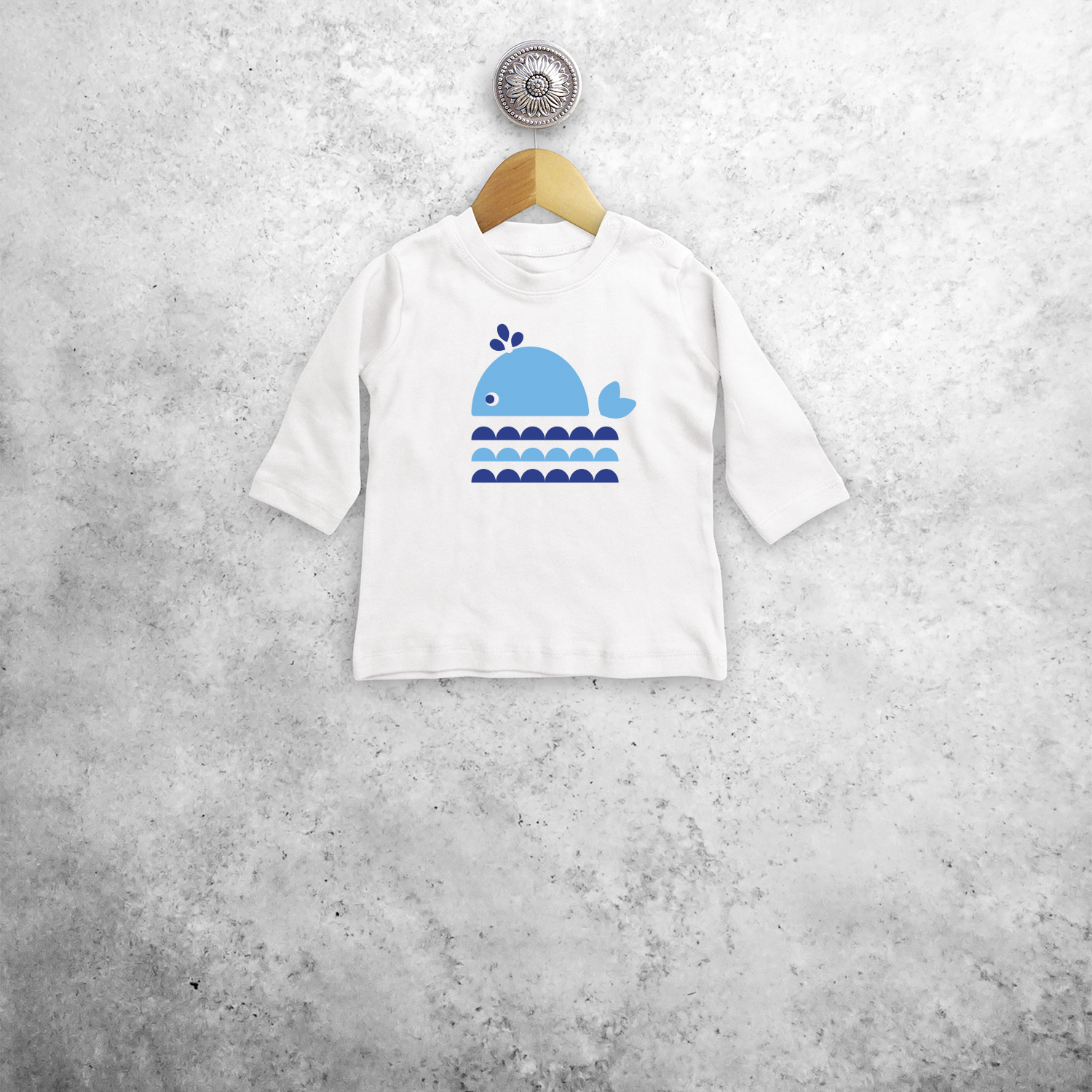 Whale baby longsleeve shirt