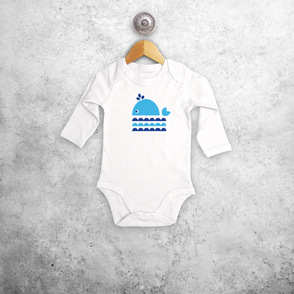 Whale baby longsleeve bodysuit