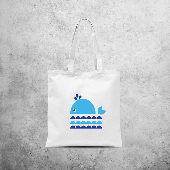 Whale tote bag