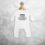 'Warning: makes loud noises' baby romper