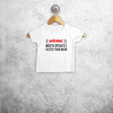 'Warning: mouth operates faster than brain' baby shortsleeve shirt