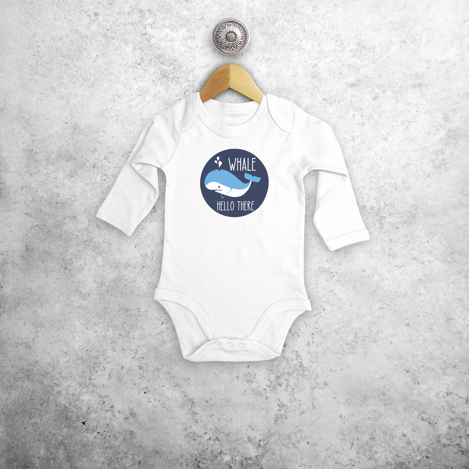 'Whale hello there' baby longsleeve bodysuit