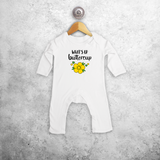 'What's up buttercup' baby romper