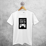 ‘World off – Game on’ adult shirt