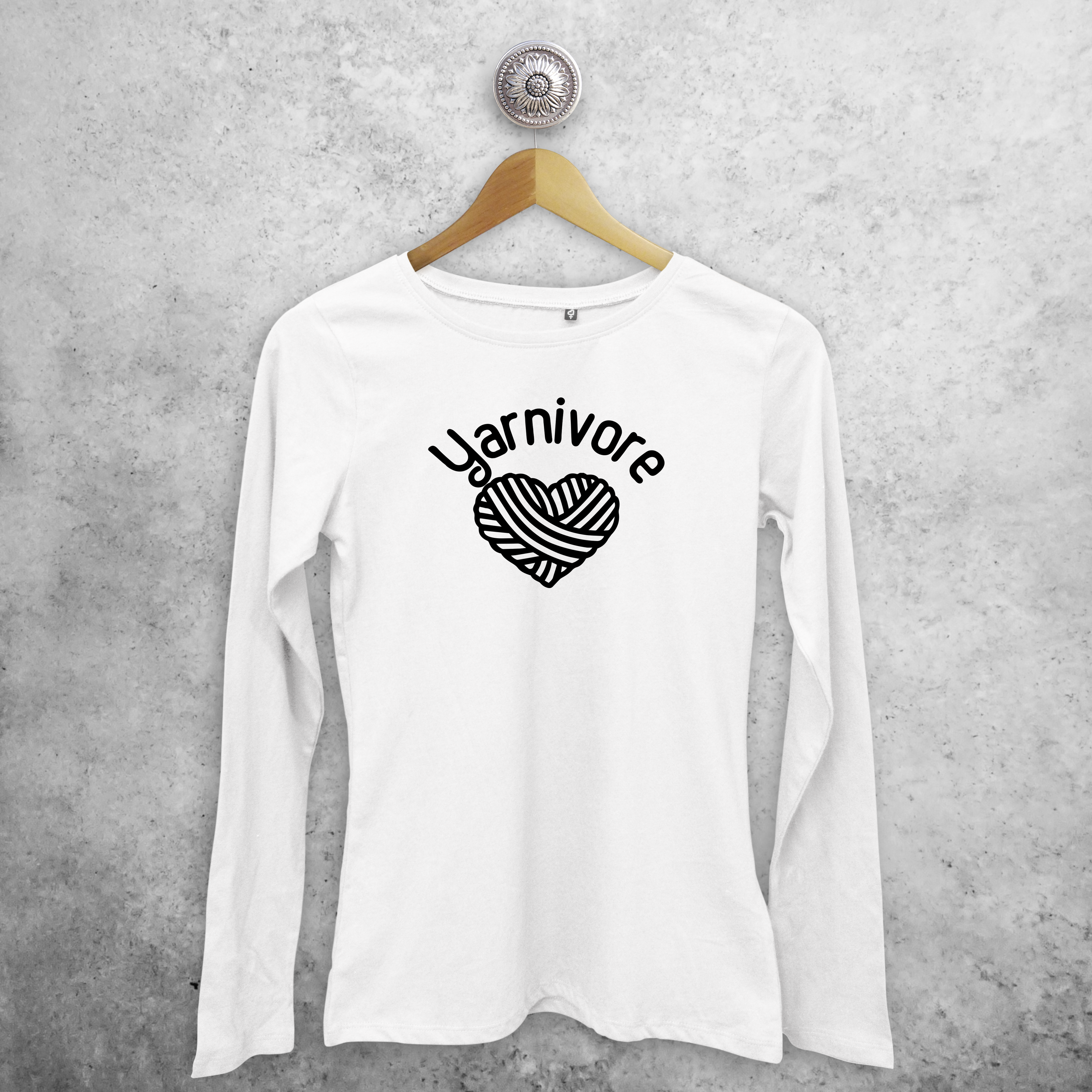 'Yarnivore' adult longsleeve shirt