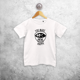 'You make miso happy' kids shortsleeve shirt